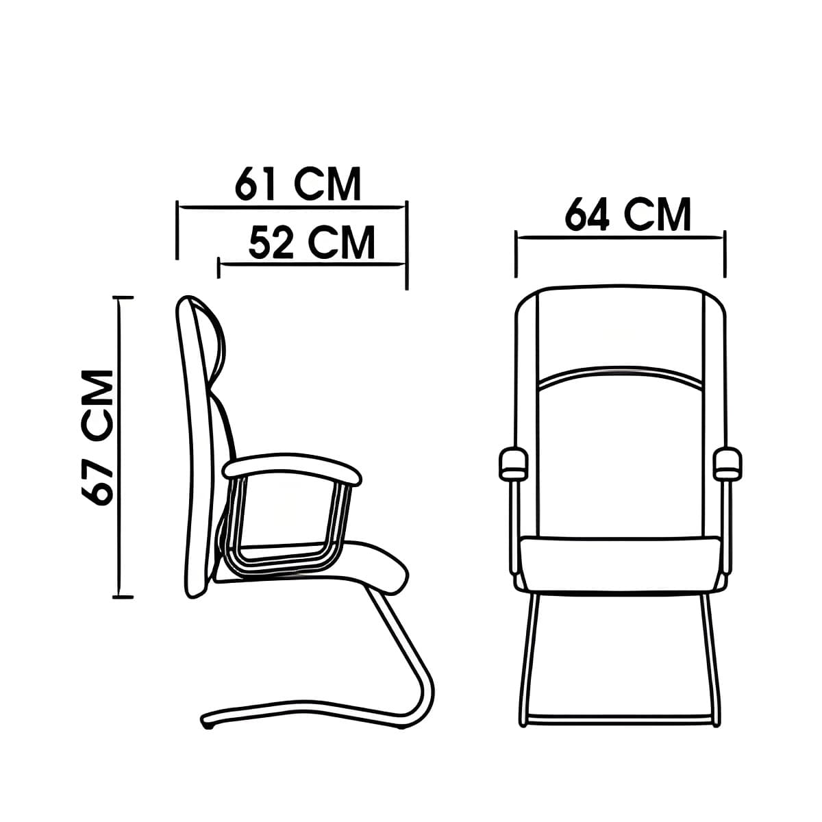 صندلی کنفرانسی گلدسیت مدل جنیوس C280K — تصویر ۲