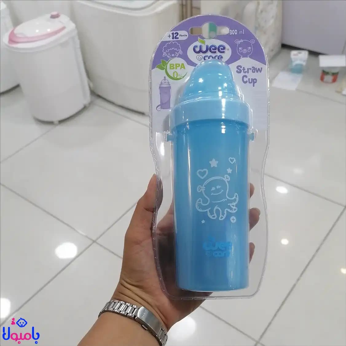 بطری آب نی‌دار کودک وی‌کر 300 میلی‌لیتر مناسب +1 سال — تصویر ۲