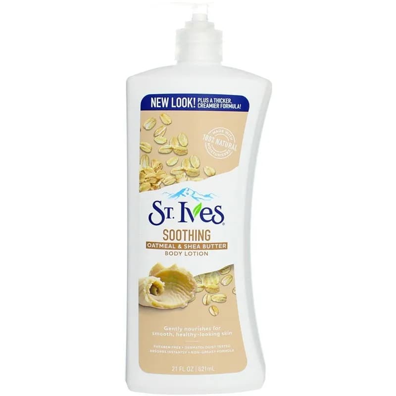 لوسیون بدن سنت ایوز ST.lves مدل soothing حاوی عصاره جو پرک و شی باتر حجم 621 میل — تصویر ۲