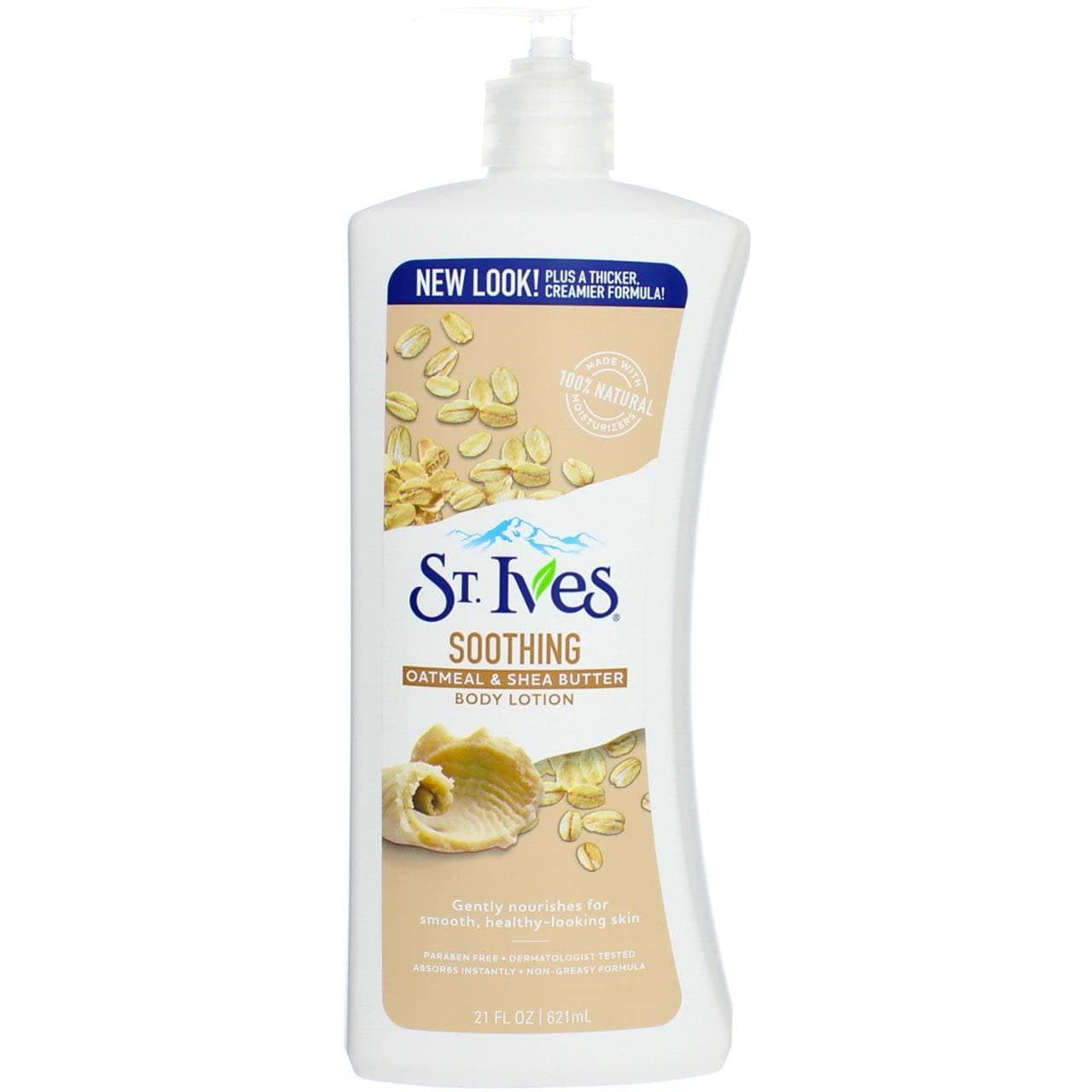 لوسیون بدن سنت ایوز ST.lves مدل soothing حاوی عصاره جو پرک و شی باتر حجم 621 میل