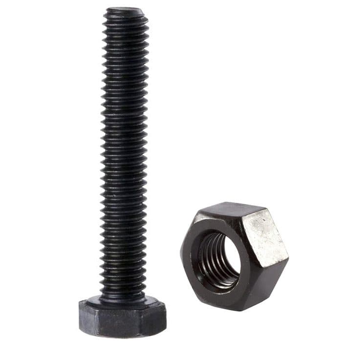 پیچ و مهره فولادی نمره 10 سایز 100 میلیمتر مجموعه 30 عددی