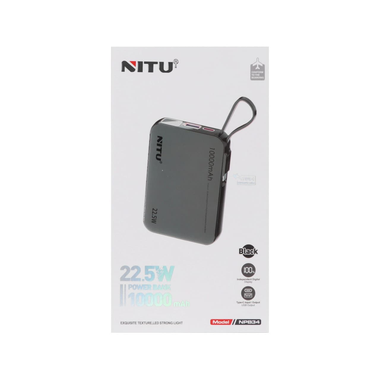 پاوربانک فست وایرلس شارژ نیتو PD Nitu NPB34 22.5W ظرفیت 10000 میلی آمپر — تصویر ۷