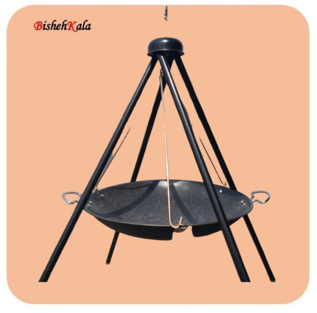 ماهی تابه جنگلی سیار 4 پایه دار سایز کوچک کد(61)