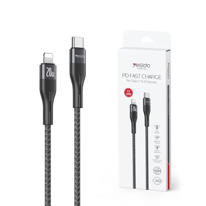 کابل TYPE-C به Lightning یسیدو YESIDO CA155 طول 1 متر — تصویر ۷