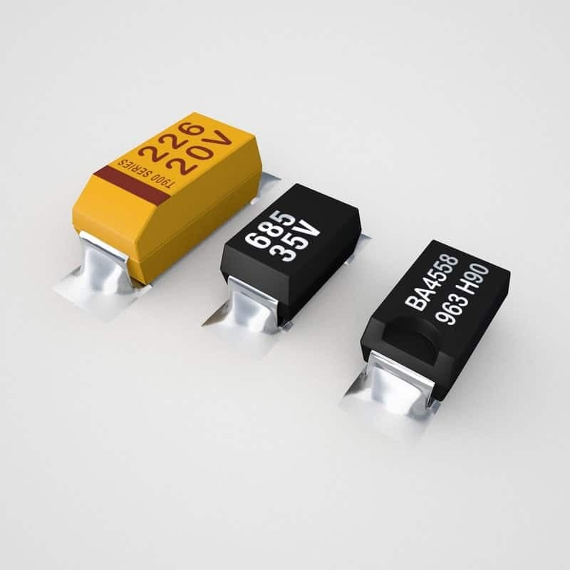 خازن تانتال SMD 47uF / 10V پکیج D بسته 5 تایی