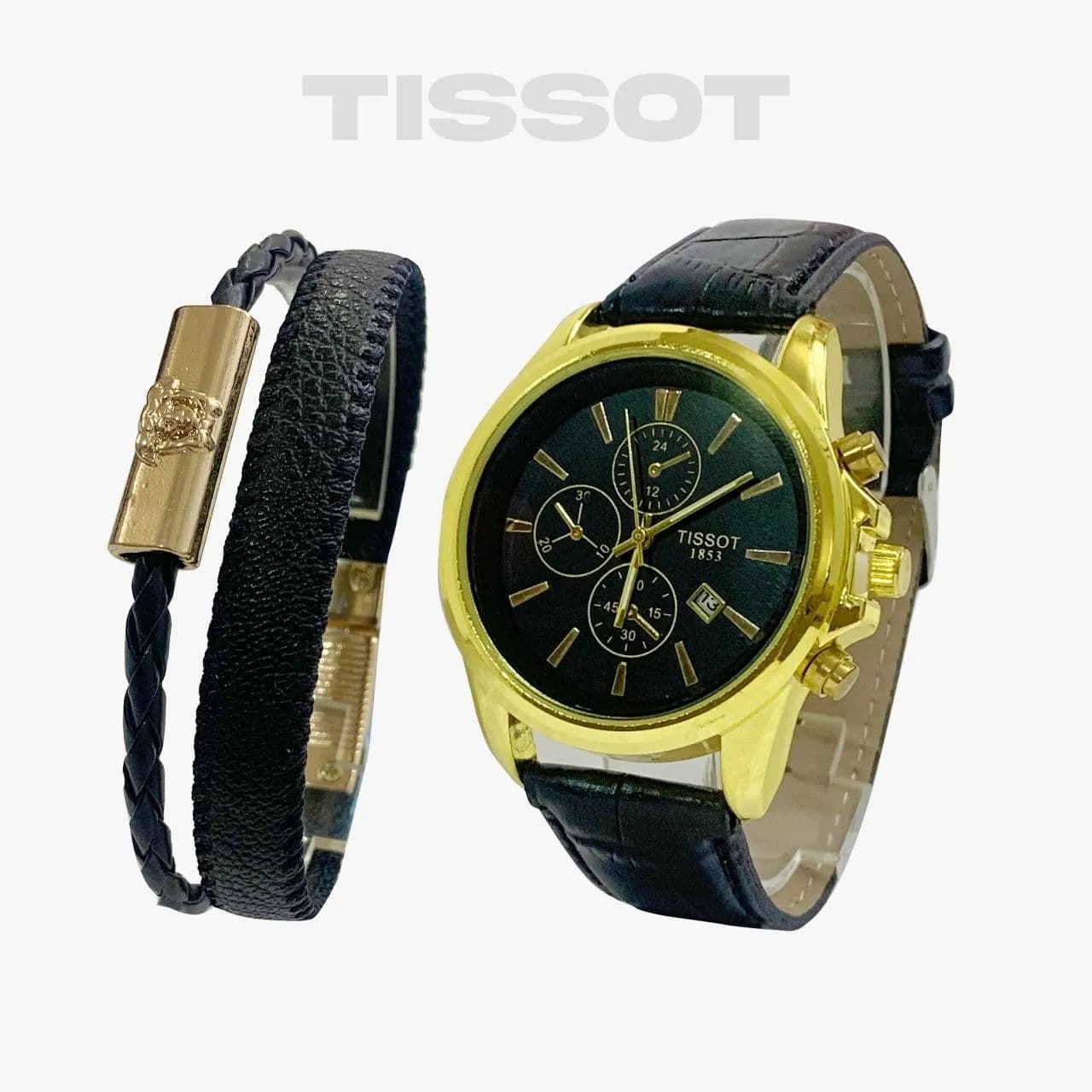ساعت مچی مردانه Tissot و دستبند چرمی ورساچه — تصویر ۱۰