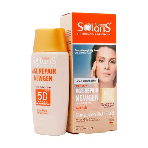 ضد آفتاب آردن سولاریس ایج ریپیر بژ طبیعی SPF50 نیوژن ضد چروک 75 میل — تصویر ۲