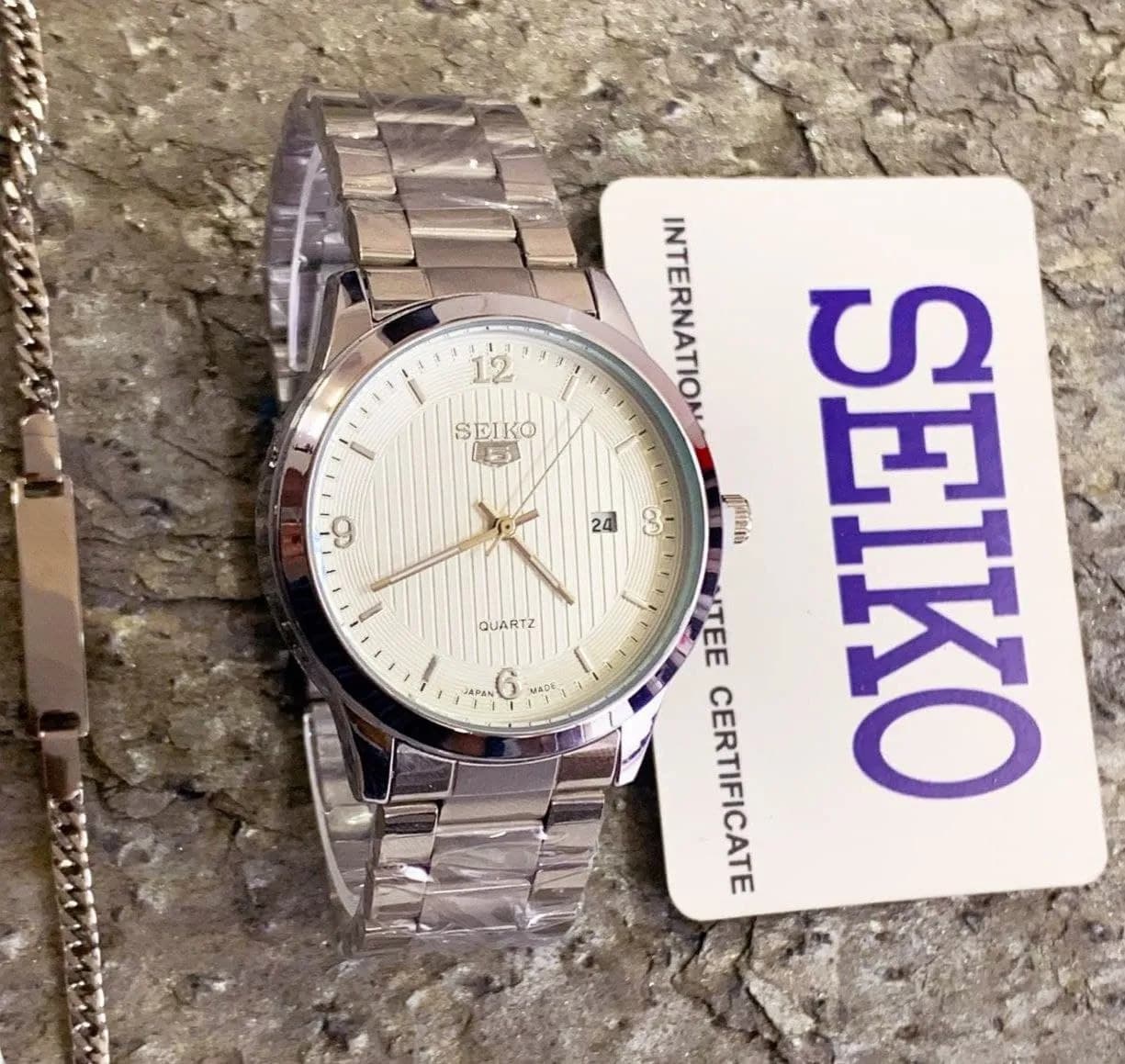 ⌚️‏‌‎ساعت مچی مردانه SEIKO 5 حک شده — تصویر ۲