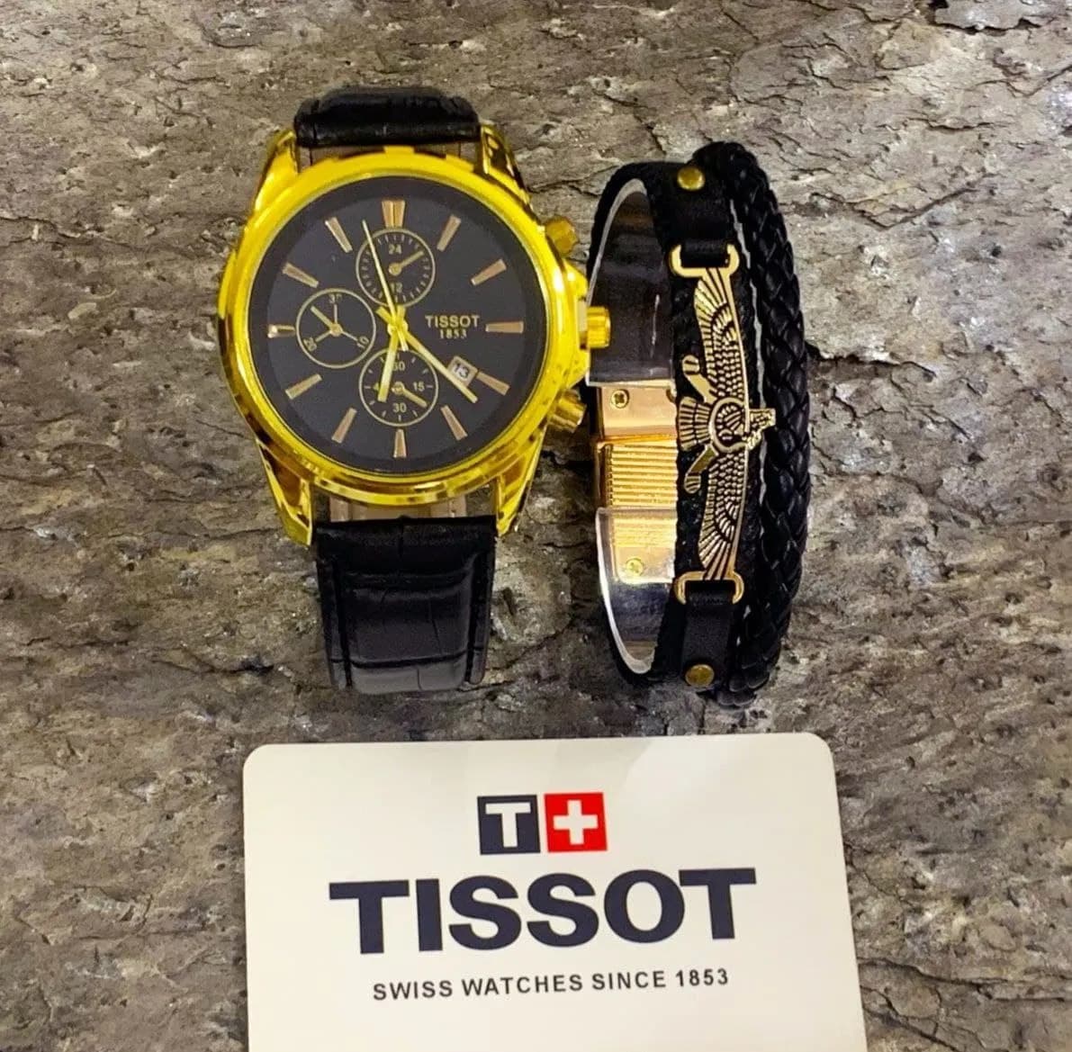ساعت مچی مردانه Tissot و دستبند چرمی فروهر مدل 118 — تصویر ۹