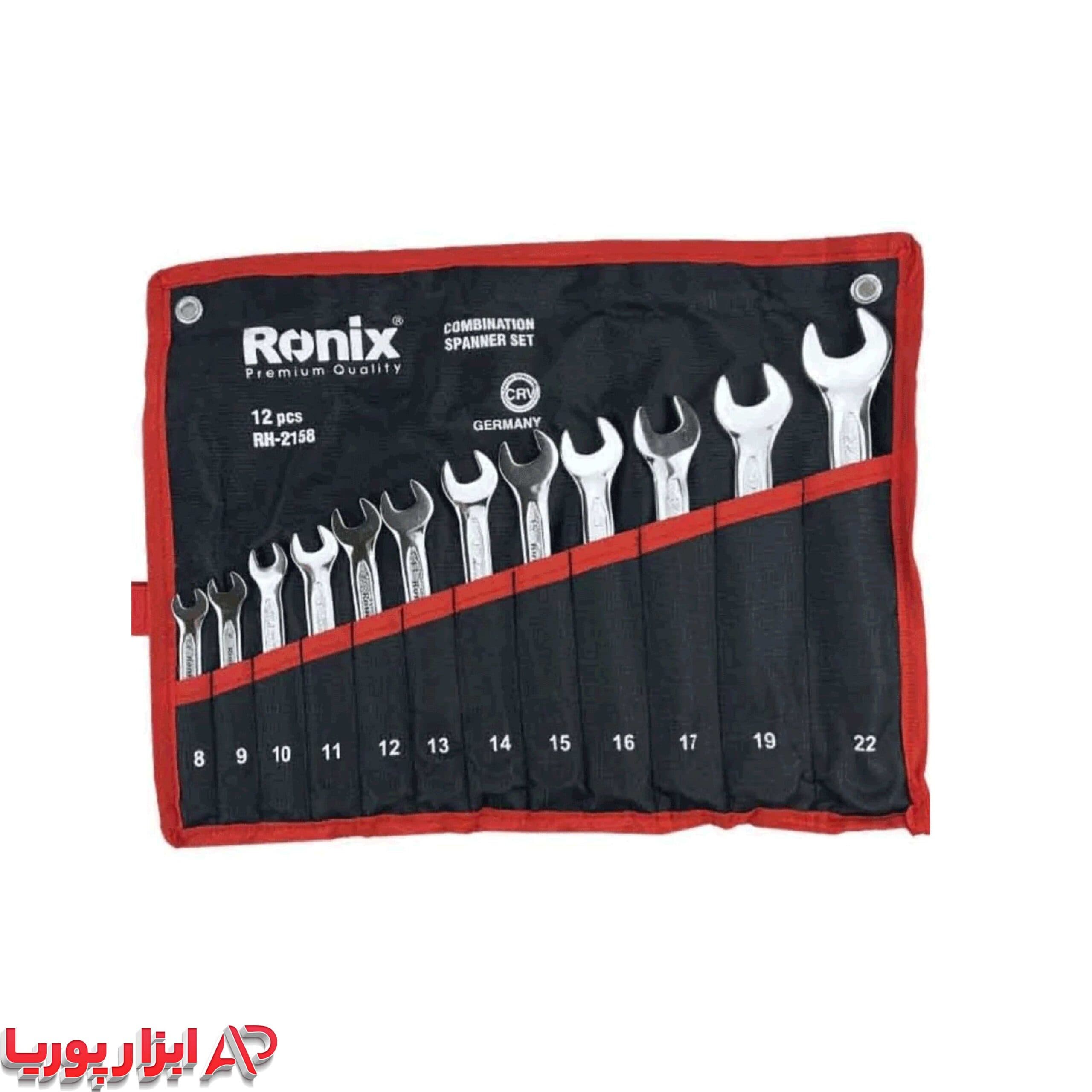 آچار سری 8 عددی یک سر تخت یک سر رینگ رونیکس RH-2158 — تصویر ۳