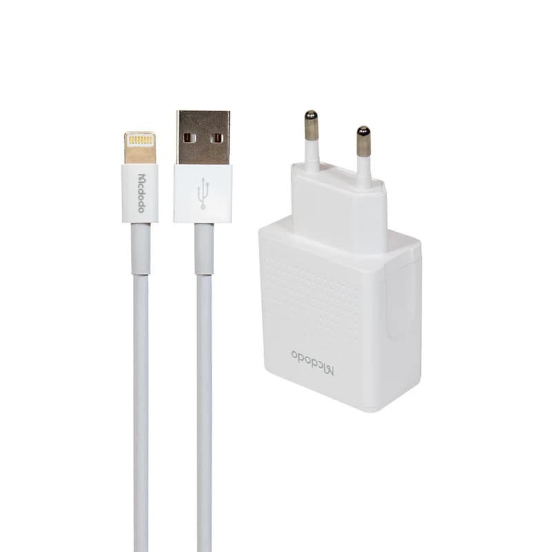 شارژر دیواری 12وات مک دودو مدل CH-3970 به همراه کابل لایتنینگ — تصویر ۶