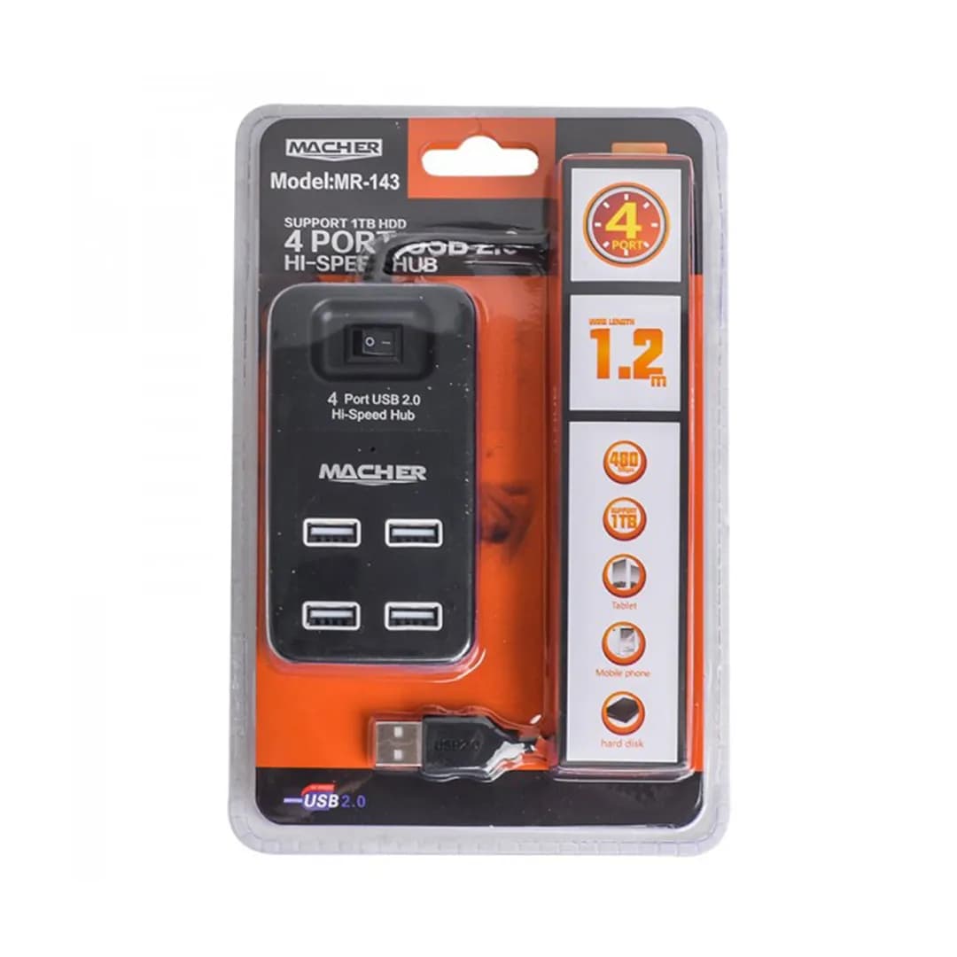 هاب 4 پورت USB2.0 لیکو مدل MR-134 — تصویر ۳