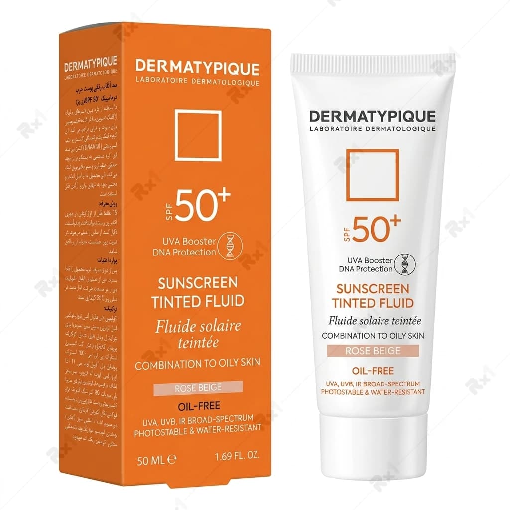 ضد آفتاب رنگی درماتیپیک SPF50 مناسب پوست چرب رز بژ حجم 50 میلی لیتر
