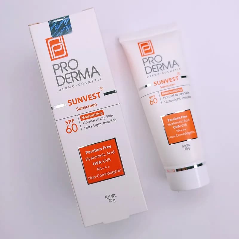 کرم ضد آفتاب و مرطوب کننده پرودرما SPF60 مناسب پوست خشک و معمولی (40 میل) — تصویر ۳