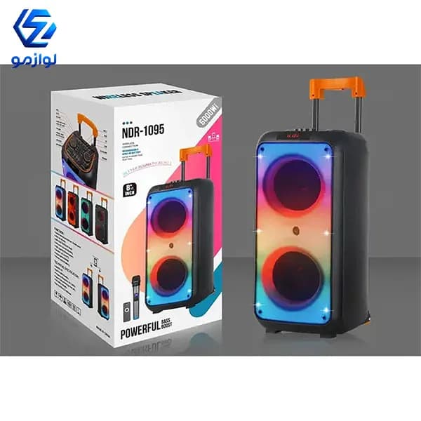 اسپیکر بلوتوثی قابل حمل NDR-1095 با باتری لیتیوم پلیمری — تصویر ۹