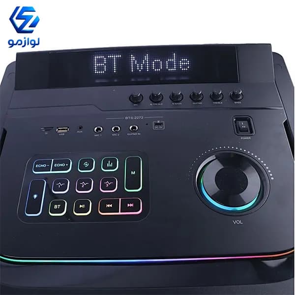 اسپیکر چمدانی بلوتوثی برودو مدل BTS-2272 — تصویر ۴