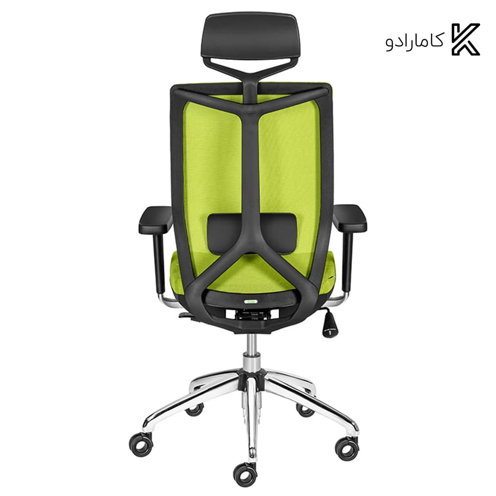 صندلی اداری ENZO-ME640WF با پشتی سری داتیس ( پنج پر پلاستیکی و دسته ثابت ) — تصویر ۱۲