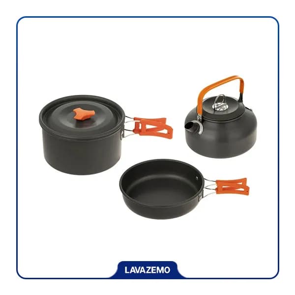 ست ظروف کوهنوردی ۳ تکه آلومینیومی مدل DS-308