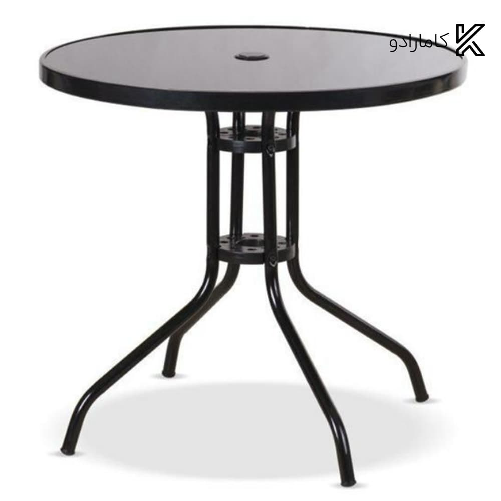 میز فلزی جا چتری دار گرد X-008 نگین