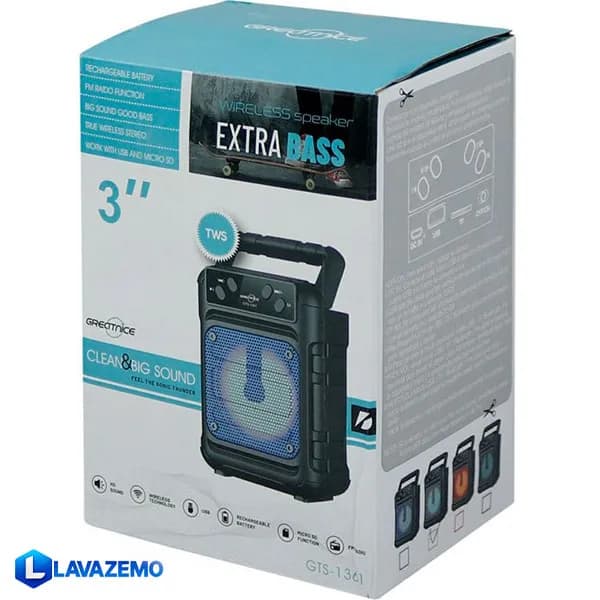 اسپیکر بلوتوثی قابل حمل گریت نایس مدل GTS-1361 — تصویر ۳