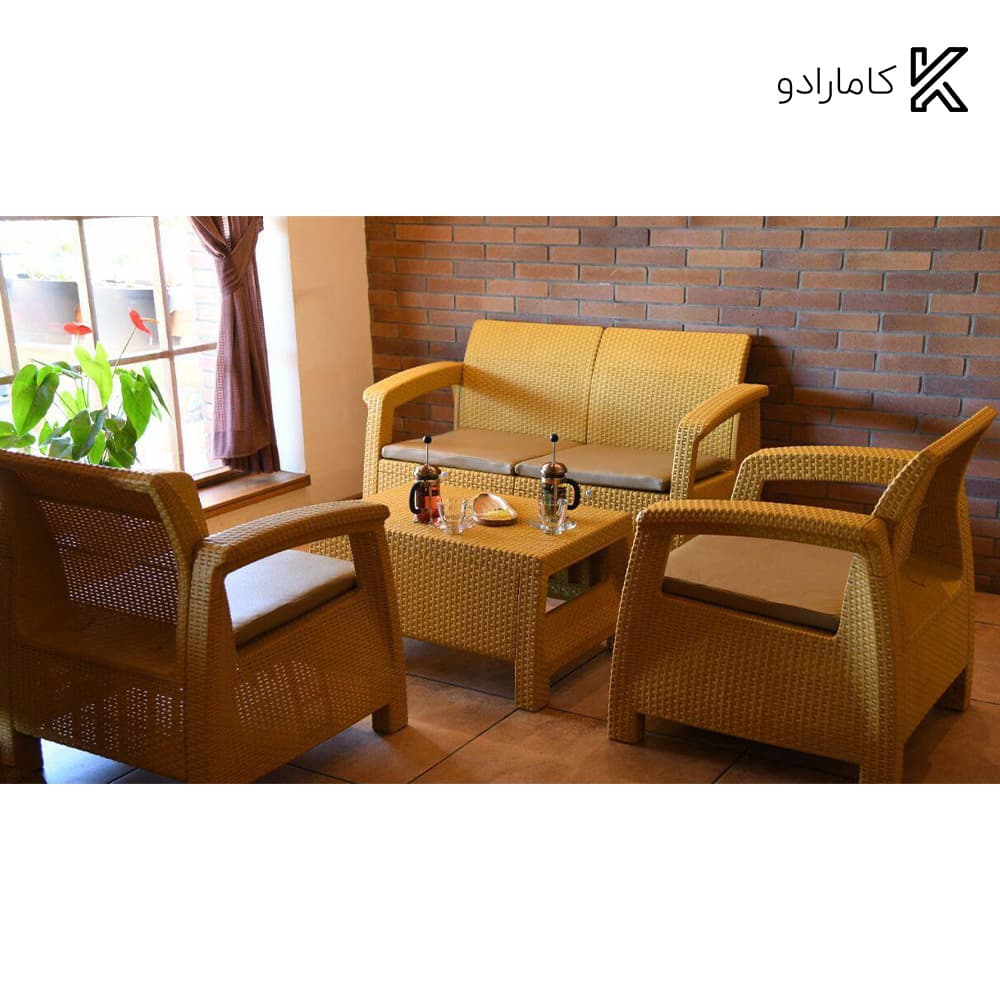 مبل حصیر بافت یک نفره B5983 — تصویر ۱۲