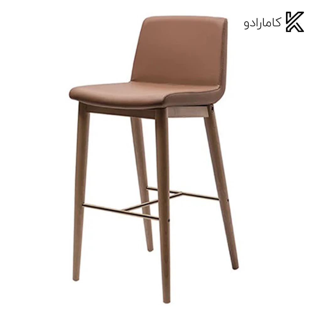 صندلی کانتر پایه چوبی کامفورت نظری — تصویر ۲