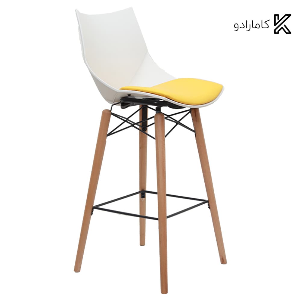 صندلی کانتر پایه چوبی شل نظری — تصویر ۷