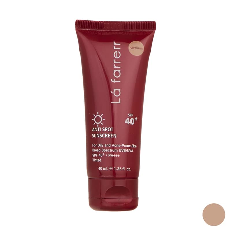 ضد آفتاب و ضدلک رنگ متوسط پوست چرب لافارر SPF40 (40 میل) — تصویر ۶