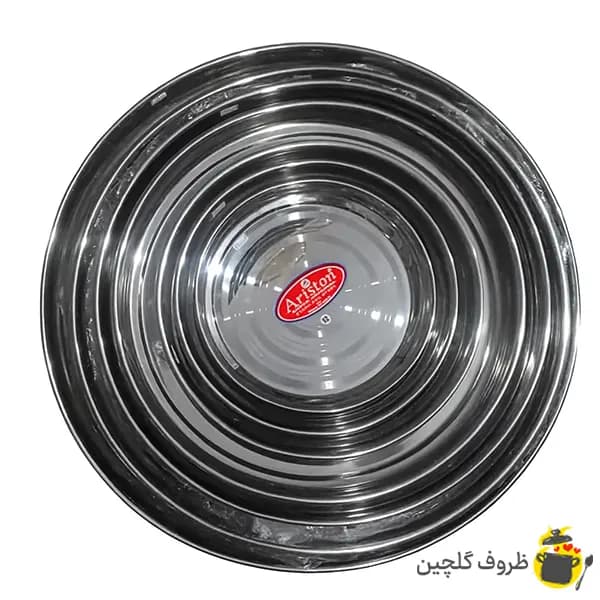 سینی استیل گرد هندی آریستون ضخیم سایز 26 (قطر 60 سانت) — تصویر ۲