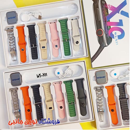 ساعت هوشمند ویسمی مدل WS-X11 دارای 7 بند ا Wisme WS-X11 Smart watch 7+1 Seven Plus One (تک/عمده) — تصویر ۱۲