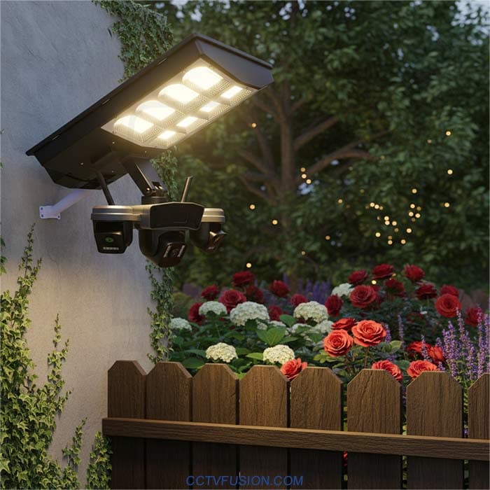 دوربین مداربسته سولار سیم‌کارتی TL31 OKAM PRO سه لنز واقعی 15 مگاپیکسل | پرژکتوردار، PTZ، تعقیب سوژه و برد دید در شب 60 متر — تصویر ۳