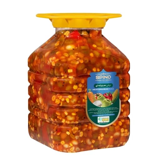 ترشی مدیترانه ای ( پیتزایی ) 11 کیلویی اسپینو