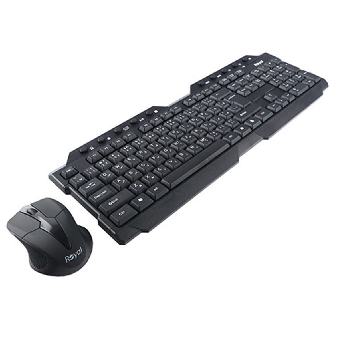 کیبورد و ماوس بی سیم رویال km 815 ا Keyboard with wireless mouse royal km 815 کد 3731