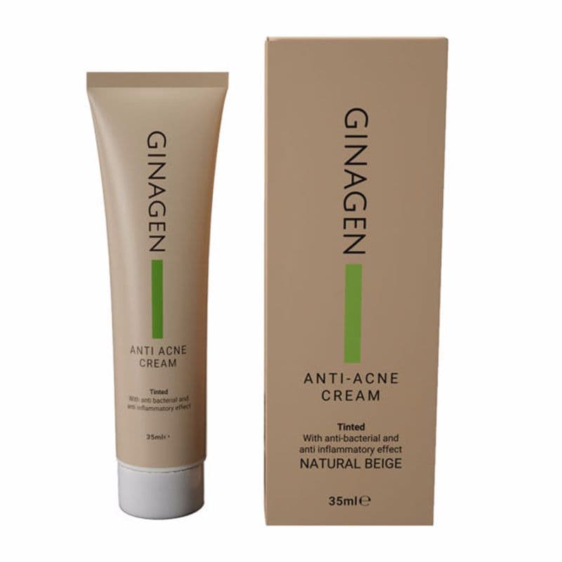 کرم ضد جوش رنگی بژ طبیعی ژیناژن ۳۵ میل | Ginagen Tinted Anti Acne Cream — تصویر ۲