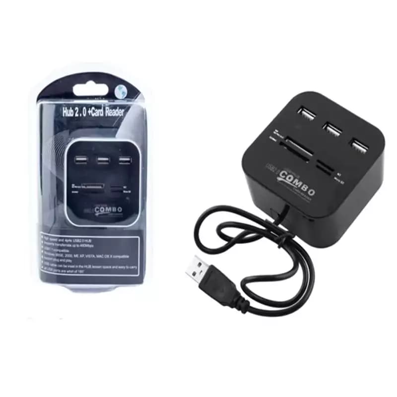 هاب 3 پورت USB و رم ریدر همه کاره کمبو کد 0070-7930-7931-9093 — تصویر ۲