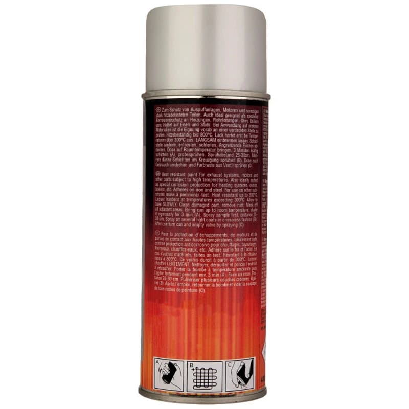اسپری رنگ نسوز نقره ای Prosol Thermo lack 400ml — تصویر ۴