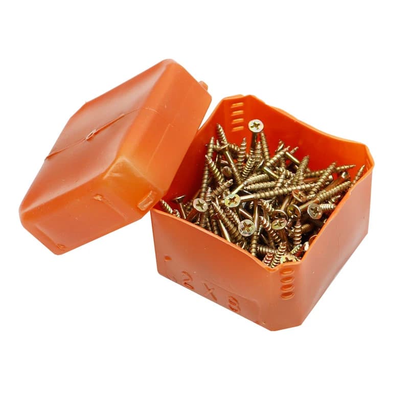 پیچ چوب ایرانی چهار سو سایز (2*8) 5 سانتی متری نازک پک 144 عددی — تصویر ۳