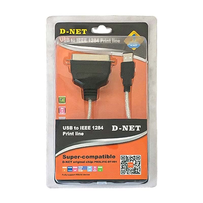 تبدیل USB به پارالل دی-نت مدل 022 طول 1.5 متر کد 4721