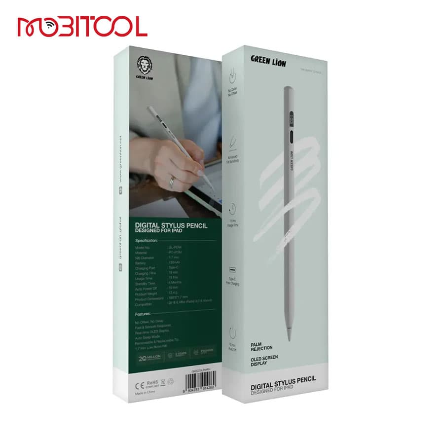 قلم دیجیتال آیپد گرین لاین Green Lion Digital Stylus Pencil — تصویر ۸