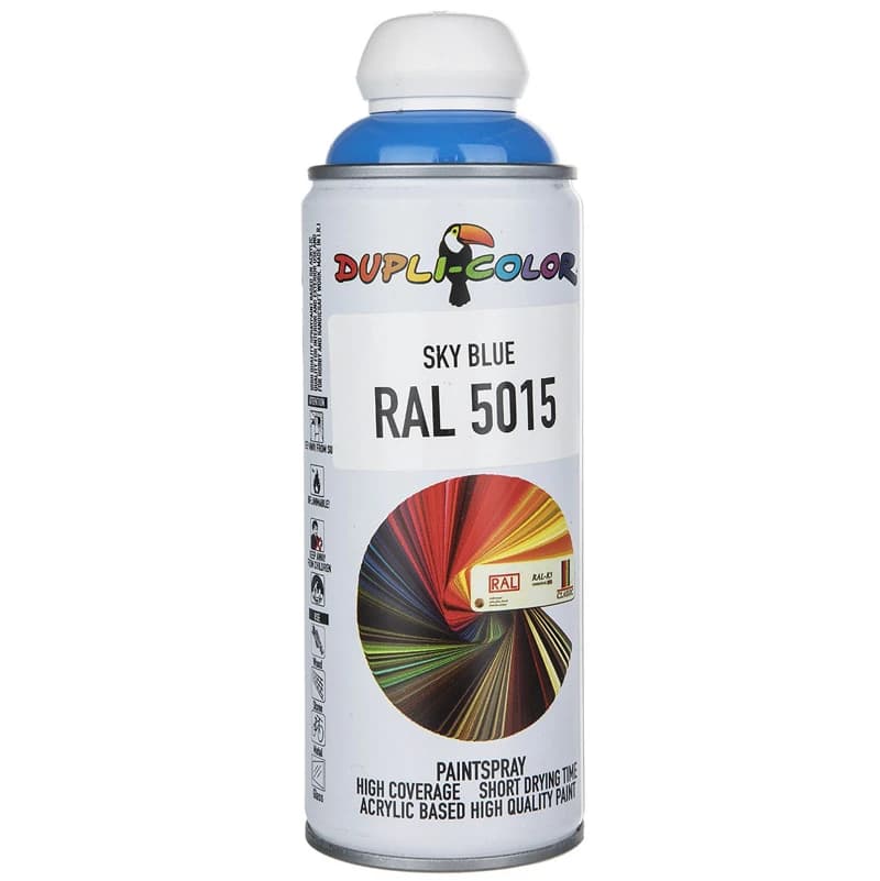 اسپری رنگ آبی آسمانی Dupli-Color RAL 5015 400ml — تصویر ۵
