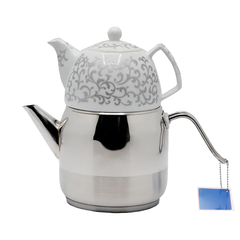 کتری و قوری استیل تک دسته مدل UN- 7280