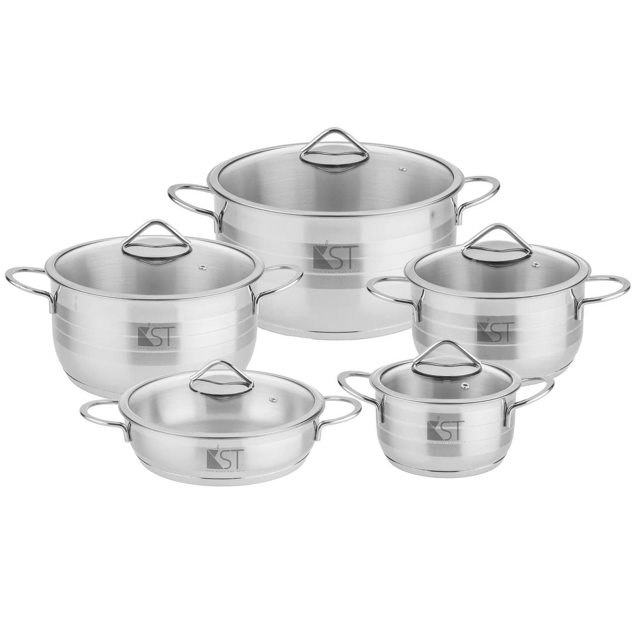 سرویس قابلمه استیل 10 پارچه KST کد(5010)