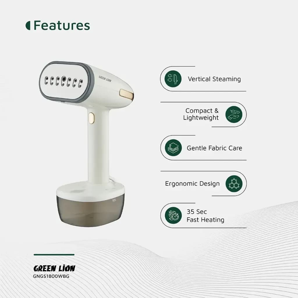 اتو بخار دستی گرین لاین Green Lion Steam 1800W Garment Steamer — تصویر ۱۲