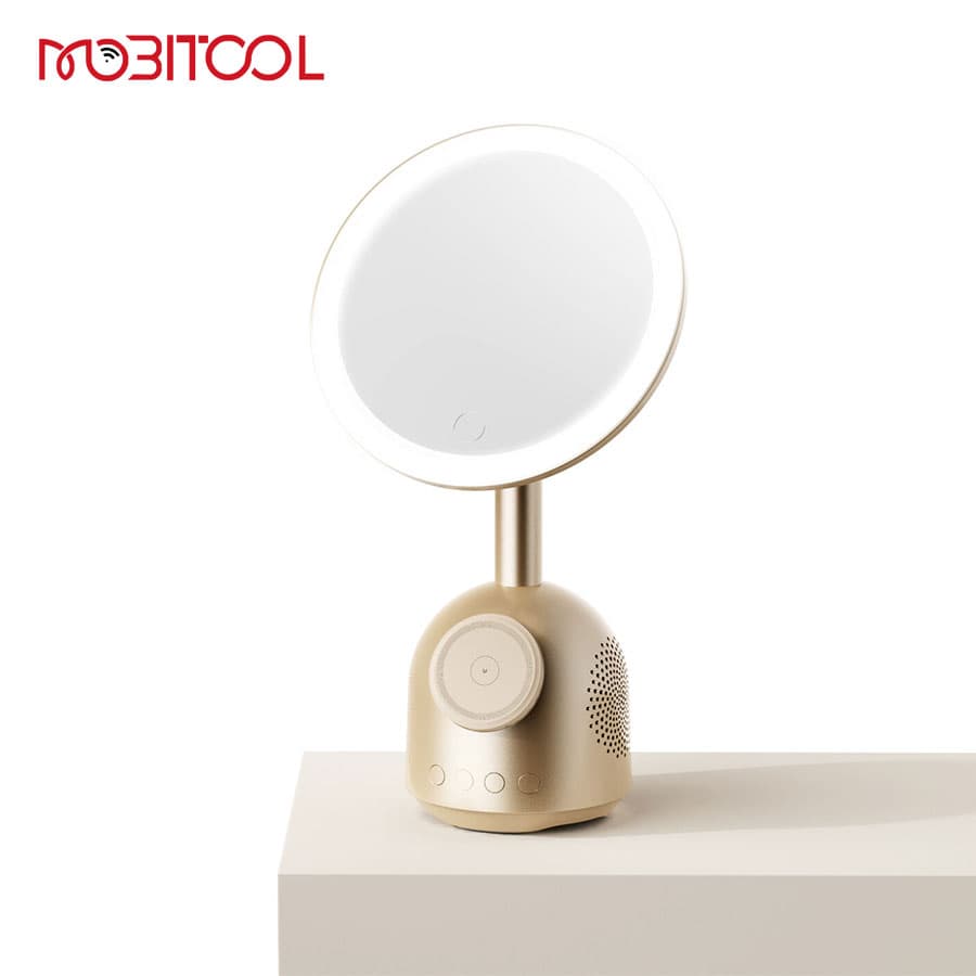 آینه آرایش با اسپیکر بلوتوث و شارژر مگ سیف گرین لاین Green Lion Makeup Mirror with Speaker and MagSafe Charger — تصویر ۲