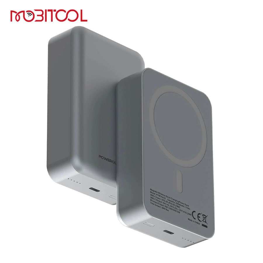 پاوربانک مگ سیف 20 هزار پاورولوژی Powerology 20000 mAh 15W Magsafe Powerbank PPBCHA33 — تصویر ۲