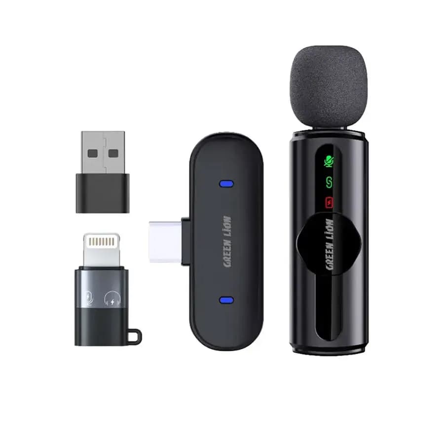 میکروفون یقه‌ ای وایرلس گرین لاین Green Lion GM-75X Microphone 3 In 1 — تصویر ۵