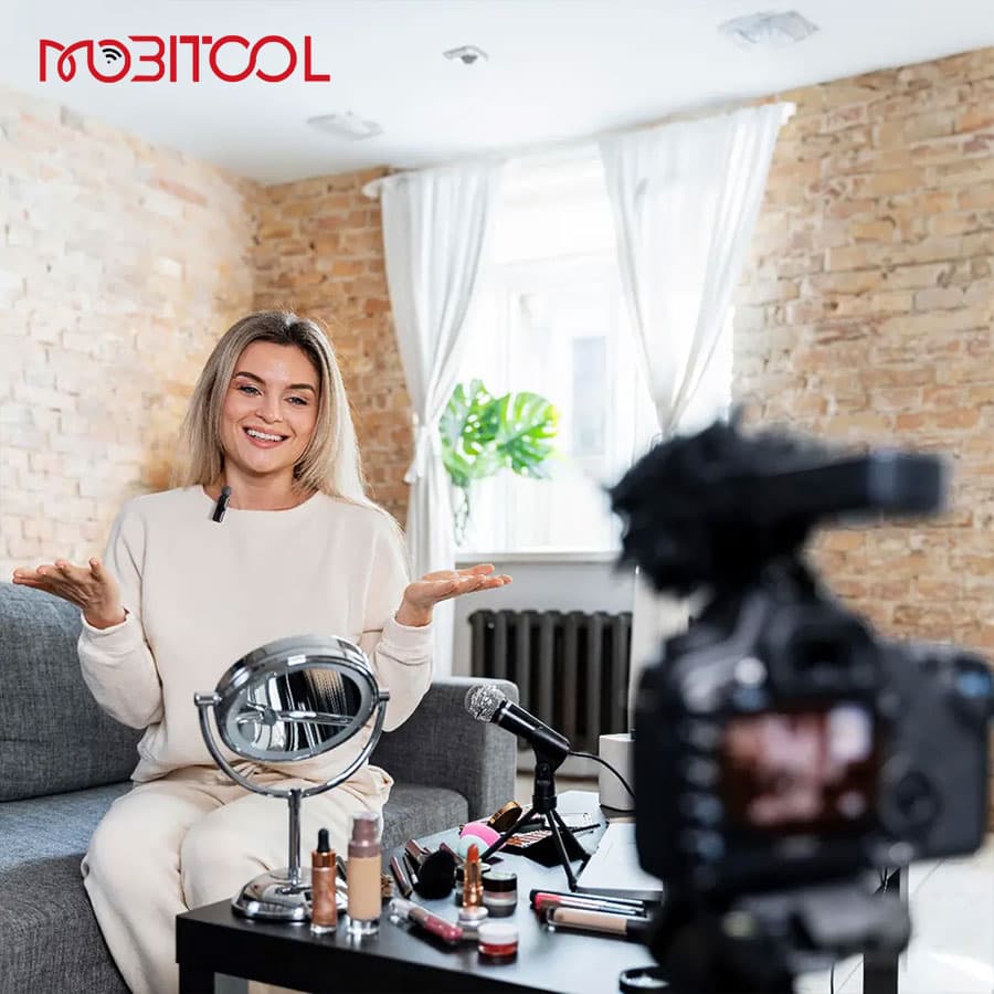 میکروفون یقه‌ ای 2 فرستنده وایرلس گرین لاین Green Lion GM-80X Microphone 3 in 1 — تصویر ۳
