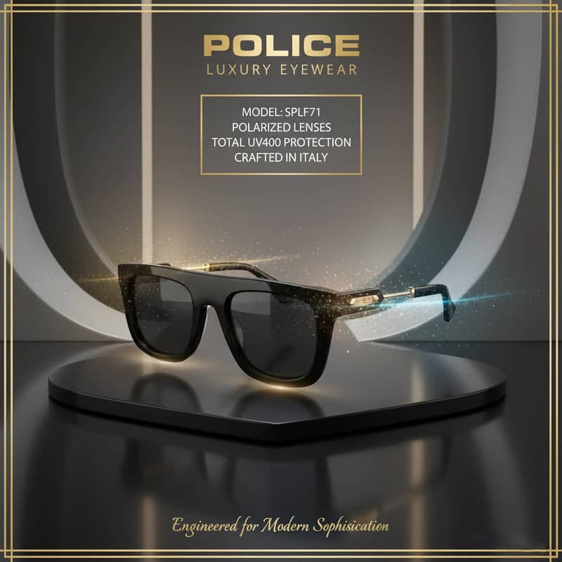 عینک آفتابی ویفرر (Wayfarer) پلیس مدل SPL F71 C001 — تصویر ۸