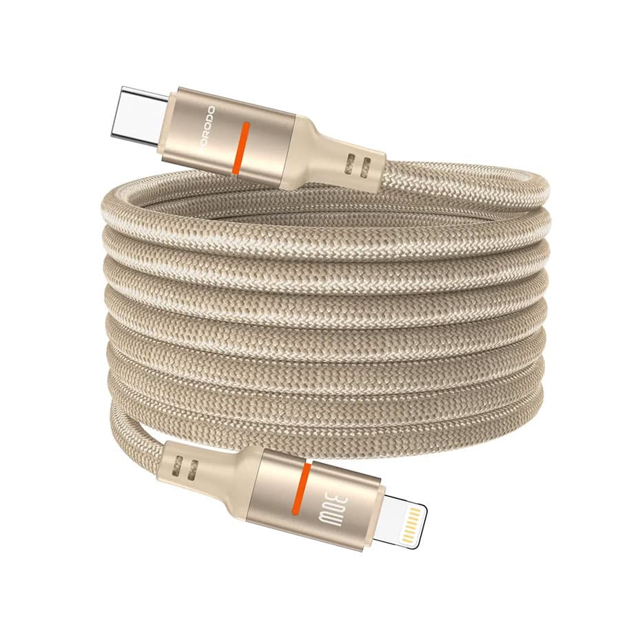 کابل مگنتی تایپ سی به لایتنینگ 30 وات پرودو Porodo 30W Type-C to Lightning Magnetic Braided Cable PD-CBL0030