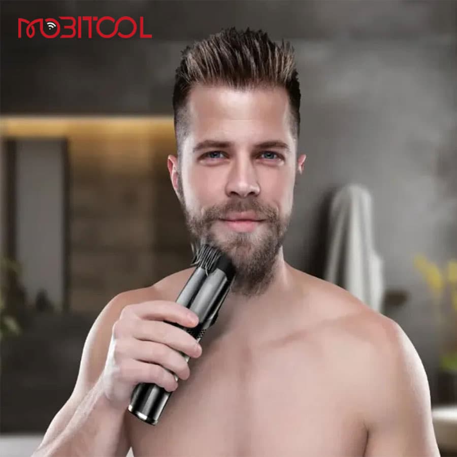 ماشین اصلاح ریش و بدن با مکش هوا پرودو Porodo Lifestyle Air Suction Beard & Body Trimmer PD-LFST063-BK — تصویر ۶